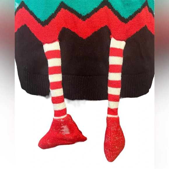 Poof Merry Christmas Elf Hooded Sweater - Picture 3 of 7